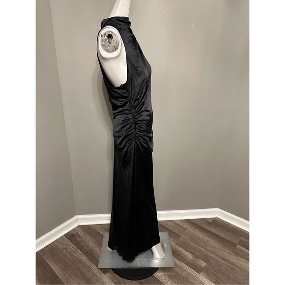 A.L.C. Inez asymmetric ruched satin midi dress - Picture 8 of 11